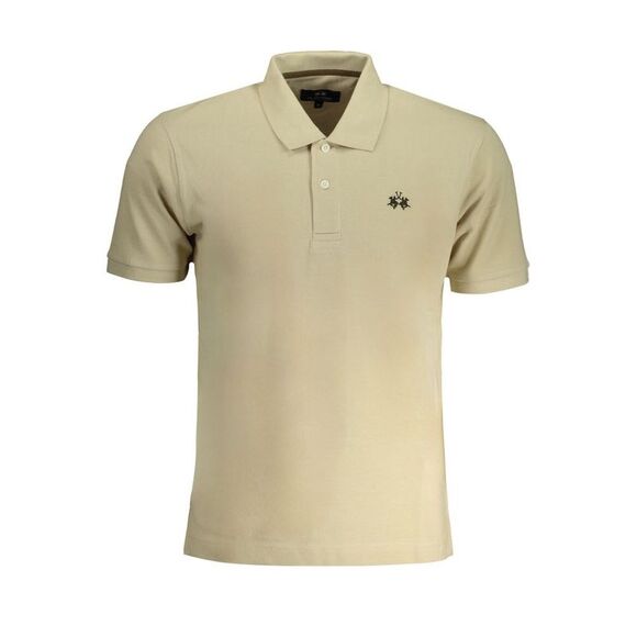 La Martina Beige Cotton Men Polo Men's Shirt